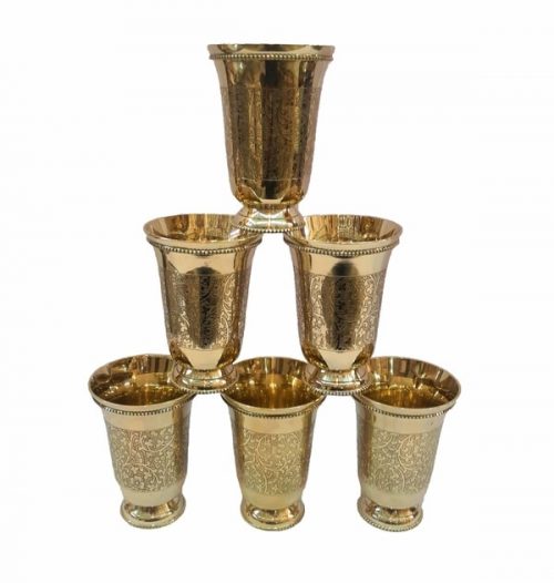 Brass Tumbler Glass Set of 6 BTG04