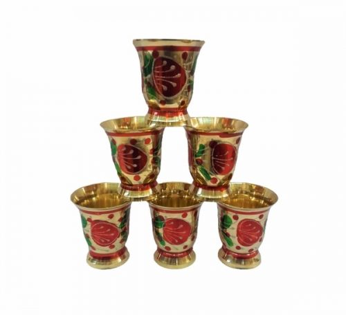 Brass Tumbler Glass Set of 6 BTG01