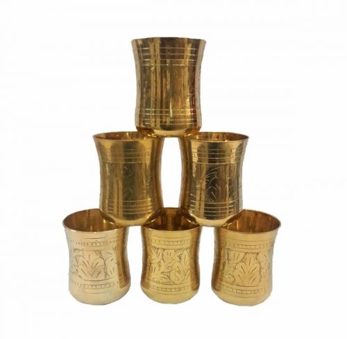 Brass Tumbler Glass Set of 6 BTG02