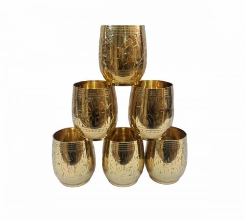 Brass Tumbler Glass Set of 6 BTG03