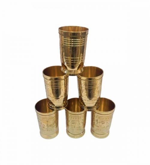 Brass Tumbler Glass Set of 6 BTG05