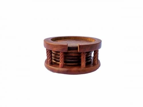 Wooden Carved Coaster - WCC03