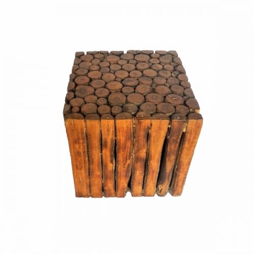 Wooden Carved Stool Cum Storage Box WCSSB02