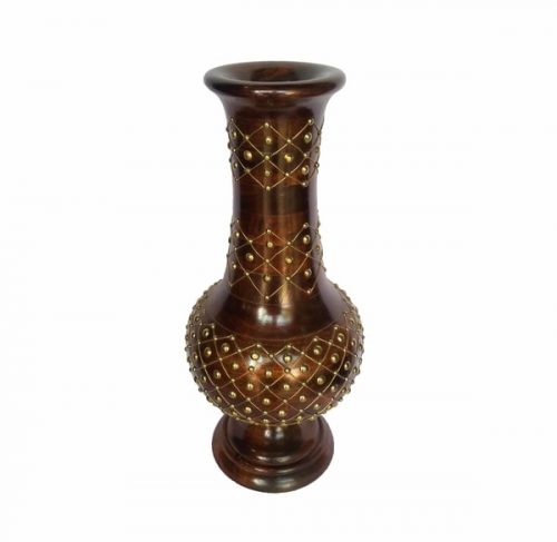 Wooden Carved Vase 08