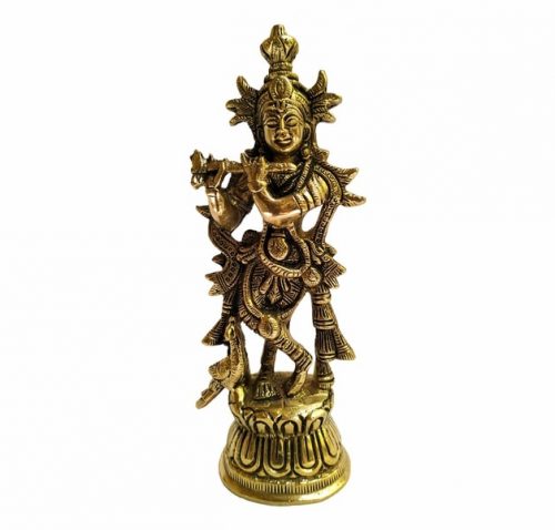 Brass Akrati Krishna Murti Idol BKMI08