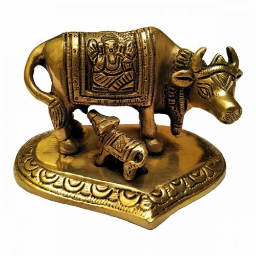 Brass Cow and Calf Murti Idol BCCMI01