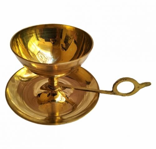 Brass Dhoop and Camphor Diya Arti Dhoopdani Stand BDCDADS01